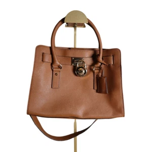 Auth Michael Kors Hamilton NS Tote Genuine Leather Bag Large No. E-1403 - Picture 1 of 10