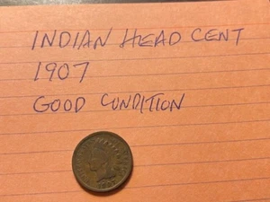 1907 Indian Head Cent , good condition - Picture 1 of 4