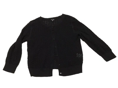 Apt 9 Mujer Cárdigan Recortado Botón Pequeño Crochet Manga Larga Clásico Foto 1 de 4