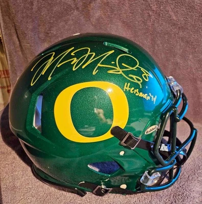 MARCUS MARIOTA SIGNED OREGON DUCKS F/S AUTHENTIC PROLINE HELMET- HEISMAN-STEINER - Image 1 of 4