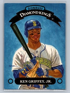 Ken Griffey Jr. Mariners 1993 Donruss Diamond Kings Leaf #DK-1 - Picture 1 of 2