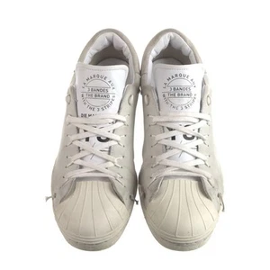 Y-3 Leather Sneakers Pre-Owned White Men 8 - Picture 1 of 5