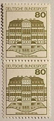 Germany 1982, Wilhelmsthal Castle, MINT, 80 Pfennig Vertical Pair, FAST Shipping - Image 1 of 3