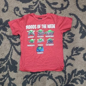 Star Wars Grogu Red Kids XL T-Shirt - Picture 1 of 6