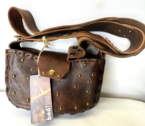 Bed Stu Nara Crossbody Purse Distressed Leather Brown Handbag - Picture 1 of 13