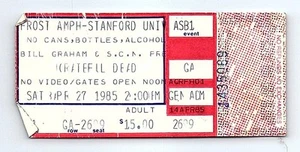 Grateful Dead Concert Ticket Stub April 27 1985 Stanford University California - Picture 1 of 2