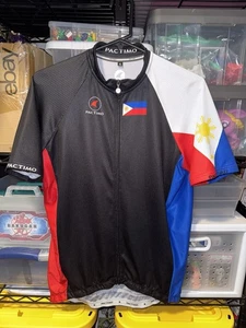 Pactimo Philippines Filipino Cycling Jersey Men's Size XL Full Zip Short Sleeve - Picture 1 of 15