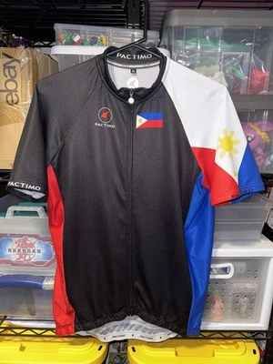 Pactimo Philippines Filipino Cycling Jersey Men's Size XL Full Zip Short Sleeve - Image 1 of 4