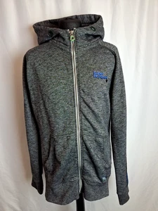 Superdry Sport Full Zip Hoodie Fleece Lined Jersey Casual Active Grey XL A3011 - Picture 1 of 5