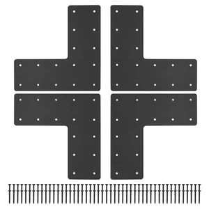 4 Pack 13.2x13.2'' L Post Brackets,L Flat Mending Plate,L Post to Beam Bracke... - Picture 1 of 7