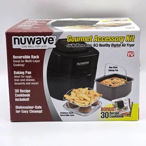 Kit de accesorios gourmet Nuwave Brio 6 cuartos reversible bandeja para hornear 30 recetas - Imagen 1 de 8