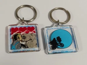 Vintage 1982 E.T. The Extra Terrestrial Lucite Llavero/Llavero ET Lote de 2 - Imagen 1 de 5