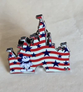 2025 Disneyland Castle Americana Patriotic 4th of July Hidden Mickey Disney Pin - Picture 1 of 2