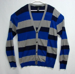 Marc By Marc Jacobs Blue Colorbloc Patchwork Cotton Cashmere Wool Sweater Men XL - Picture 1 of 8