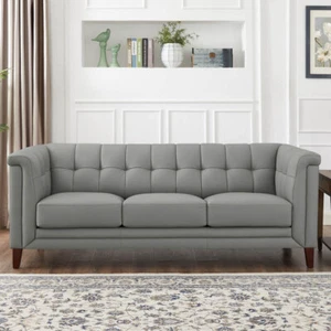 Hydeline Arvo Top Grain Leather Sofa Couch, 84" - Picture 1 of 36