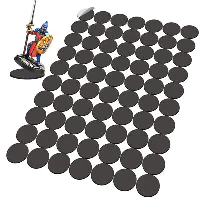Evemodel 70pcs Miniature Magnetic Self-adhensive 32mm Round Bases for Wargames