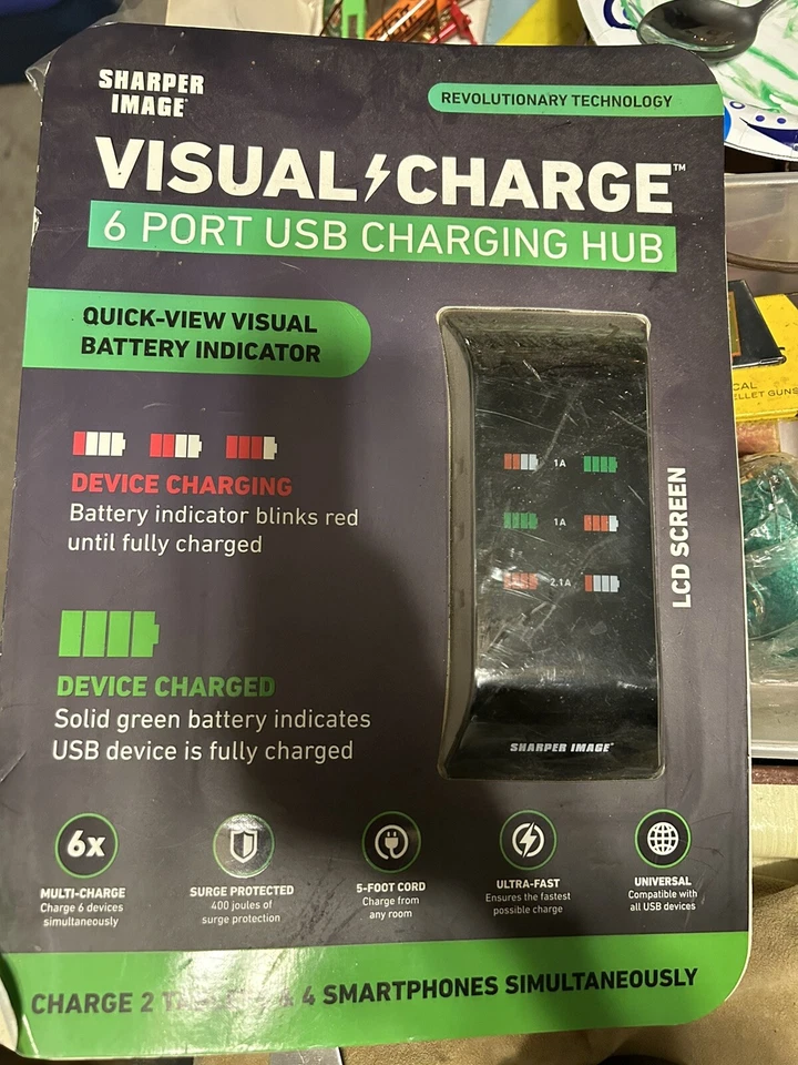 Hub de carga USB de 6 puertos de carga visual de imagen más nítida - Nuevo Foto 1 de 1