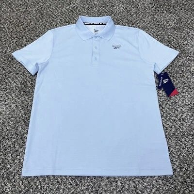 Camisa Polo Reebok Golf Poseidón Para Hombres S Azul Cachemira Jaspeado Manga Corta $30 Foto 1 de 4