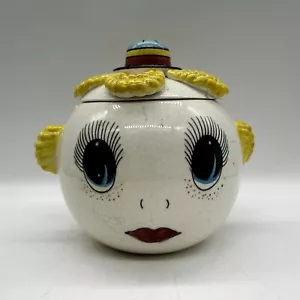 Vintage Royal Sealy Google Eye Pixie Girl Keksdose Dose - Beschreibung lesen - Bild 1 von 14