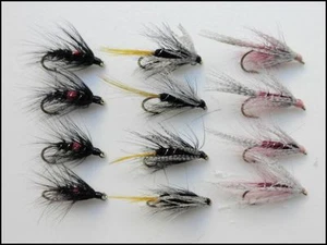 Wet Trout Flies, Loch Flies, 12 Pack, Kate McClaren, Bibio, Dabbler, Mixed 10/12 - Picture 1 of 4
