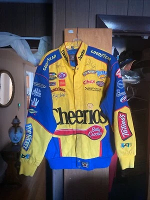 CHAQUETA DE CARRERAS VINTAGE NASCAR BOBBY LABONTE #43 2 AUTÓGRAFOS (TALLA S) USADA Foto 1 de 4