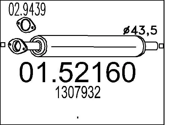 MTS Silencieux Central pour Ford Focus II Break Da _ Ffs Sécurité Dp DM2 - Photo 1/1