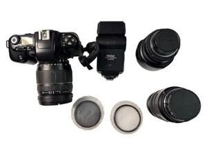 Nikon N6006 Camera Bag Bundle With Extra Lenses & Flash - Working - Picture 1 of 15