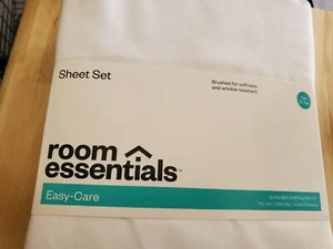 Room Essentials Microfiber Sheet Set Twin/Twin XL - White - Picture 1 of 2
