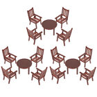 Zestaw mebli ogrodowych: stół, krzesła, ławka wróżka - miniaturowe meble do kuchni dla lalek