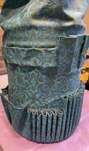 Vintage 60's Mod Floral Bucket Bag Knitting Yarn Tool Organizer Tote Large 20x10 - Picture 1 of 16