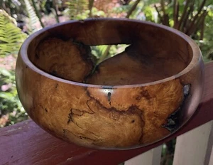 Handmade Hawaiian Wood Avacado Fruit Bowl~Local Artist~Gallery Quality (#61) - Picture 1 of 6
