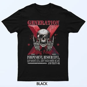 Generation X Stay Feral Funny Skeleton Gen X Humor T-Shirt - Picture 1 of 5
