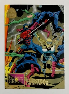 1994 Fleer Marvel Universe Series V #71 Daredevil Elektra tarjeta de otoño ¡único dueño! - Imagen 1 de 2