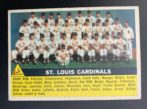 1956 Topps St. Louis Cardinals Team Card - Musial & Schoendienst Ex-NrMt - Picture 1 of 2
