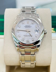 Rolex PearlMaster Masterpiece 34mm 81209 18k white gold Factory MOP Diamond Dial - Picture 1 of 14