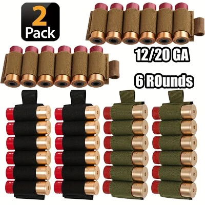 2 Packs Shotgun Shell Holder, Side Saddle 12 Ga 6 Rounds Buttstock Shotgun Card - Image 1 of 4