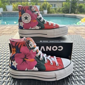 Converse CTAS Lift High Paradise Print Damenschuhe 563975C Größe 9,5 - Bild 1 von 15