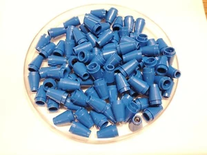 100x - LEGO Blue Cone 1 x 1 with Top Groove (4589b) new - Picture 1 of 1