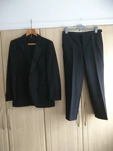 VTG MOSS BROS COVENT GARDEN BLACK BESPOKE TUXEDO DINNER SUIT PEAK LAPEL SUPERB. - Picture 1 of 12