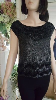 Top con cuentas vintage talla GRANDE  Foto 1 de 4