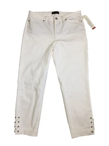 Neu mit Etikett Talbots Damengröße 8 makellos fünf Taschen schlankmachender Schnürsaum kurze Jeans - Bild 1 von 10