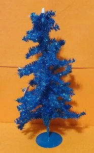 BLUE 16" SMALL CHRISTMAS TREE WITH STAND DECOR FUNKY TOWN HOBBY LOBBY - Picture 1 of 3