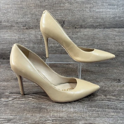 Zapatos de salón Sam Edelman para mujer 9,5 beige cuero avellana punta aguja Foto 1 de 4