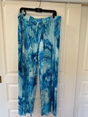 Pantalón WHBM White House Black Market Nuevo con Etiquetas Jersey Mate Pierna Ancha Bajo el Agua L Foto 1 de 3