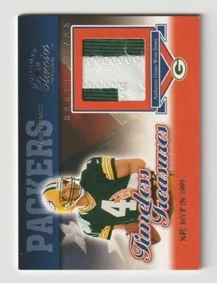 PARCHE JERSEY 2 COLORES BRETT FAVRE 2002 DONRUSS CLASSICS TIMELESS TREASURES/375 Foto 1 de 4