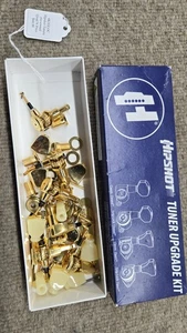 Hipshot 6K1GL0C 6 Inline Grip Lock Guitar Tuner Upgrade Kit - GOLD - Picture 1 of 3