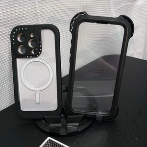 CASETiFY Impact Case w/ Magsafe for iPhone 15 Pro - Clear/Black - Photo 1 sur 6