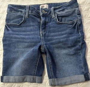 So Girls Size 12 Blue Jean Cuffed Shorts - Picture 1 of 3