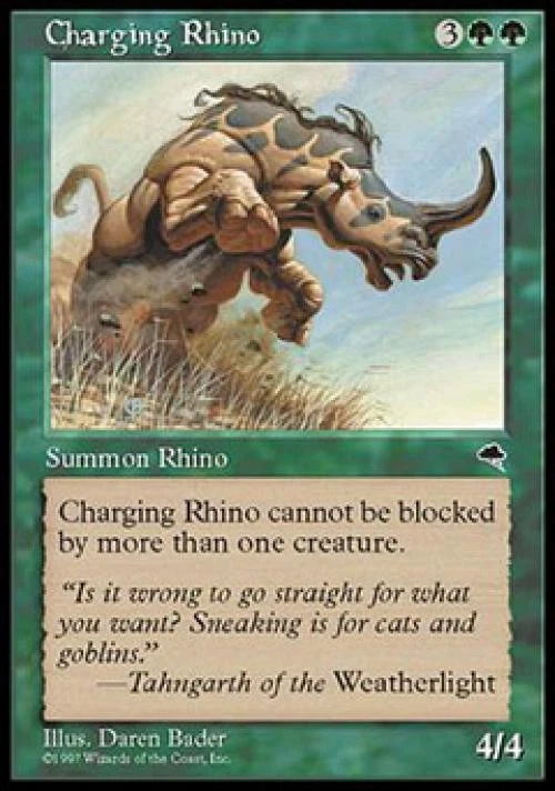 Charging Rhino - Light Play MTG Tempest - Image 1 of 1