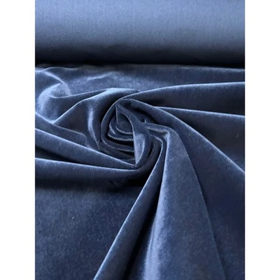 Chenilla de terciopelo azul pizarra real - Tela para tapicería para el hogar - 2 1/2 yardas - Resto Foto 1 de 4